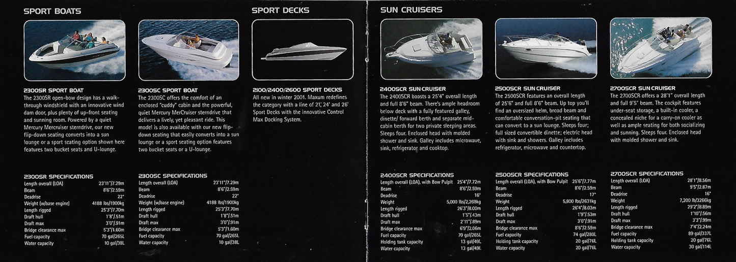 Maxum 2001 Brochure