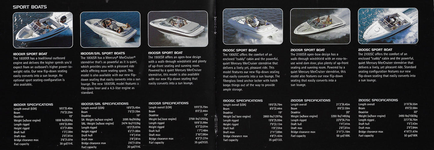 Maxum 2001 Brochure