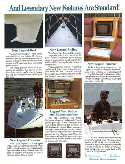 Hunter 37 Legend Brochure