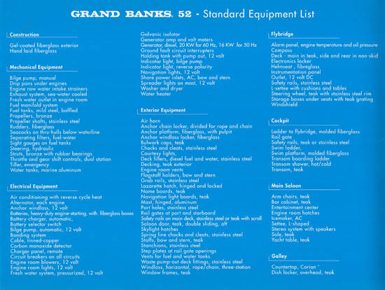 Grand Banks 52 Europa Brochure