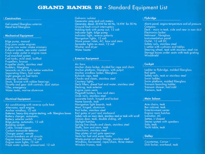 Grand Banks 52 Europa Brochure