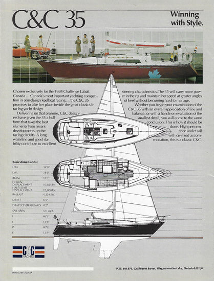 C&C 35 Mark II Brochure