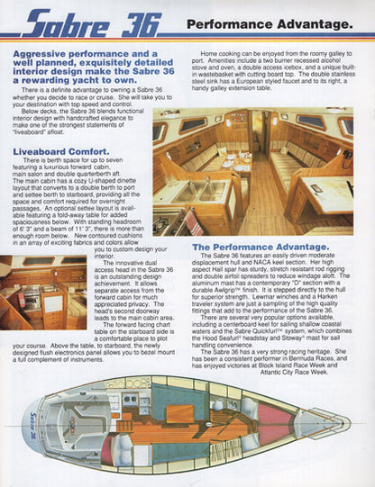 Sabre 1989 Sailing Brochure