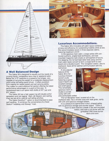 Sabre 1989 Sailing Brochure