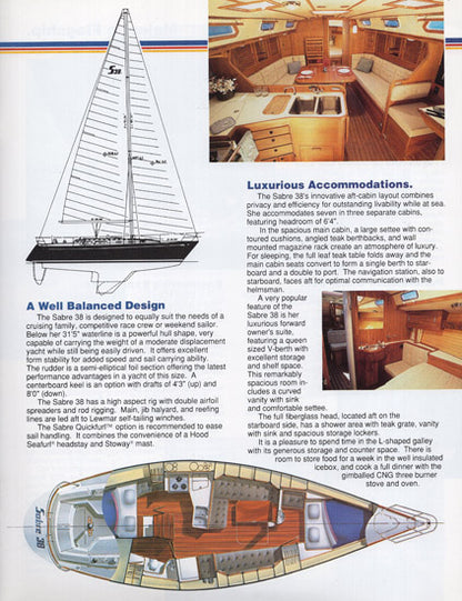Sabre 1989 Sailing Brochure