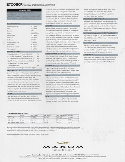 Maxum 2700SCR Sun Cruiser Brochure