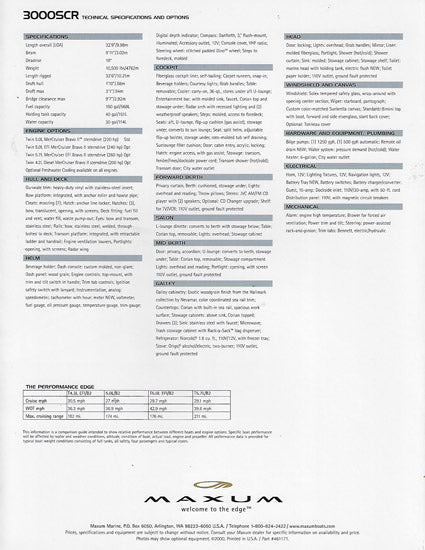 Maxum 3000SCR Sun Cruiser Brochure