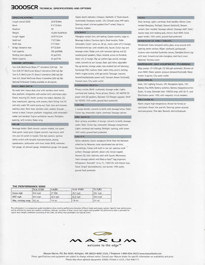 Maxum 3000SCR Sun Cruiser Brochure