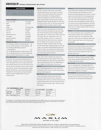 Maxum 3300SCR Sun Cruiser Brochure