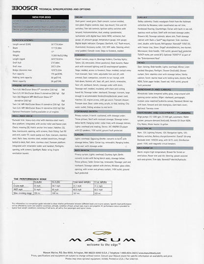 Maxum 3300SCR Sun Cruiser Brochure