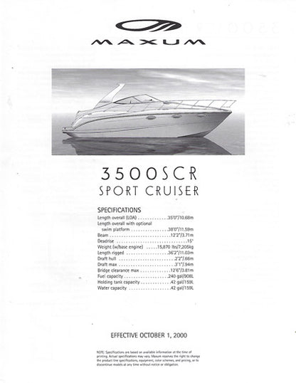 Maxum 3500 SCR Specification Brochure