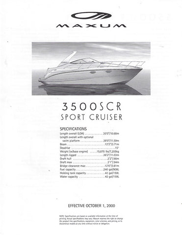 Maxum 3500 SCR Specification Brochure
