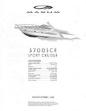 Maxum 3700 SCR Specification Brochure