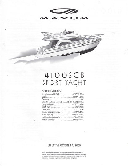 Maxum 4100 SCB Specification Brochure