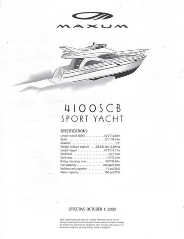 Maxum 4100 SCB Specification Brochure