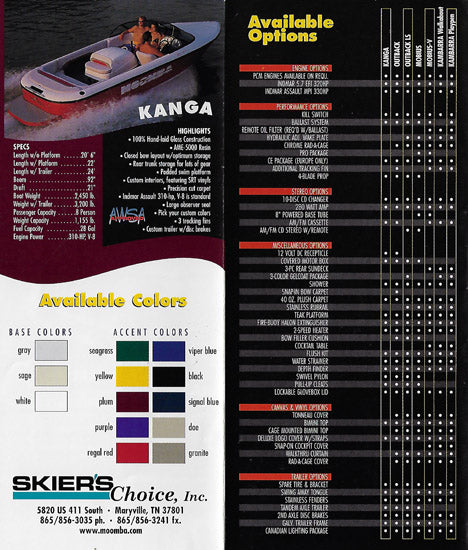 Moomba 2001 Abbreviated Brochure
