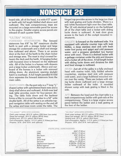 Hinterhoeller Nonsuch 26 Specification Brochure
