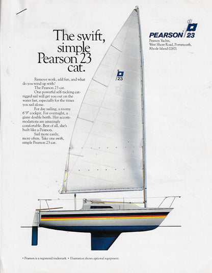 Pearson 23 Cat Specification Brochure