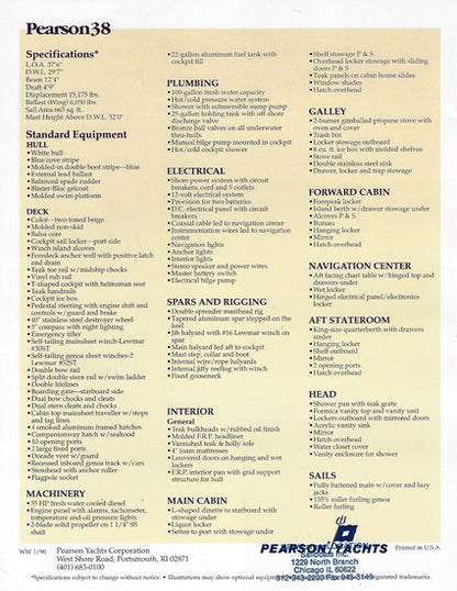 Pearson 38 Brochure