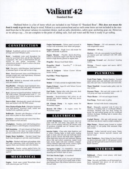 Valiant 42 Brochure