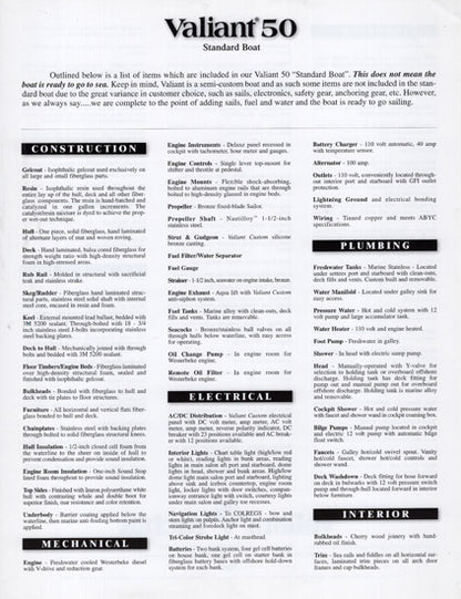 Valiant 50 Brochure