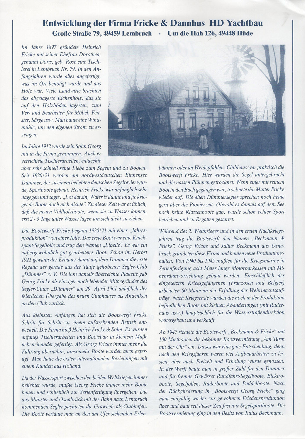 Fricke & Dannhus Company Brochure