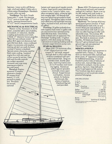 Tartan 27 Mark II Brochure