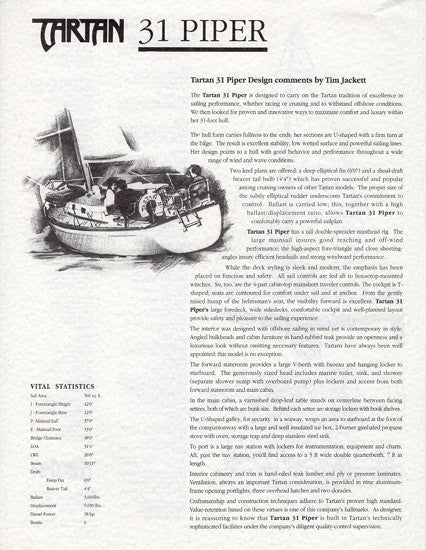 Tartan 31 Piper Brochure