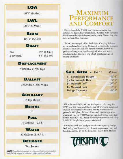 Tartan 3100 Brochure