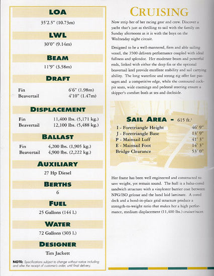 Tartan 3500 Brochure