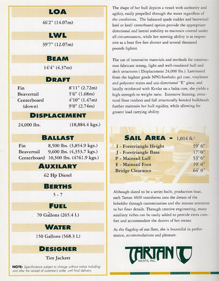 Tartan 4600 Brochure