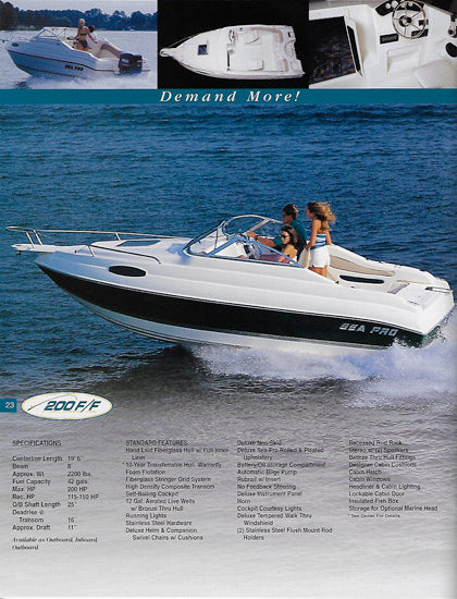 Sea Pro 2001 Brochure