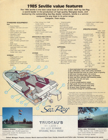 Sea Ray 1985 Seville Brochure