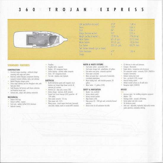 Trojan 360 Express Specification Brochure (2001)