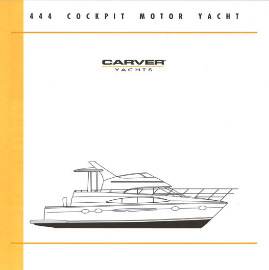 Carver 444 Cockpit Motor Yacht Specification Brochure (2001)