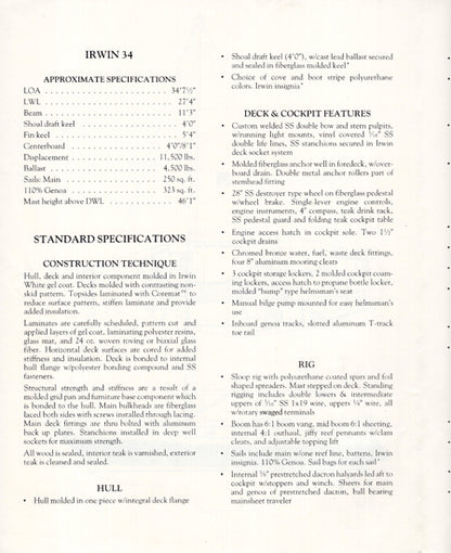 Irwin 34 Brochure