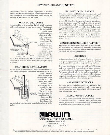 Irwin 34 Brochure
