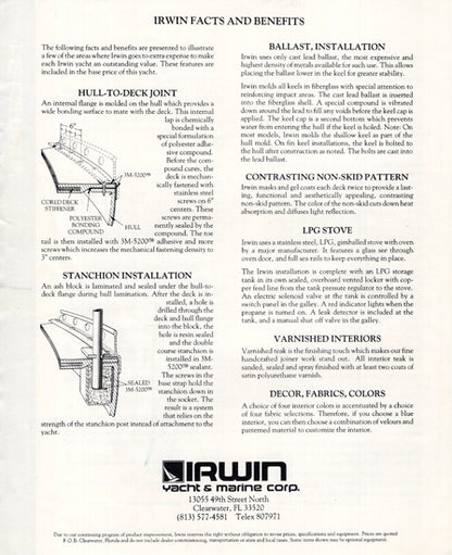 Irwin 34 Brochure