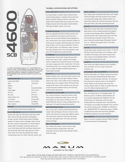 Maxum 4600LE Sport Yacht Brochure