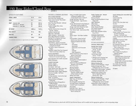 Sea Ray 2001 Sport Boats Brochure