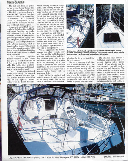 C&C 121 Sailing Magazine Reprint Brochure