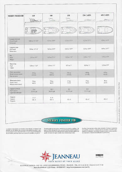 Jeanneau 2000 Merry Fisher Brochure