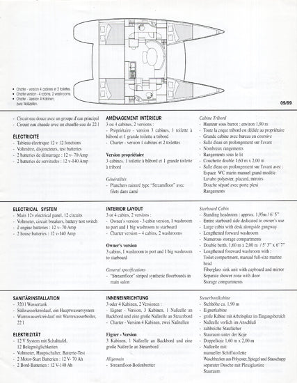Lagoon 380 Specification Brochure