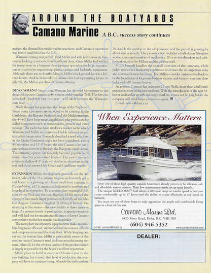Camano Troll Pacific Yachting Magazine Reprint Brochure