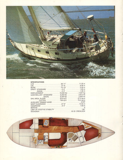 Pacific Seacraft Crealock 37 Brochure