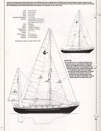 Pacific Seacraft Crealock 37 Brochure