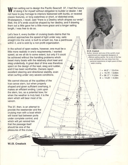 Pacific Seacraft Crealock 37 Brochure
