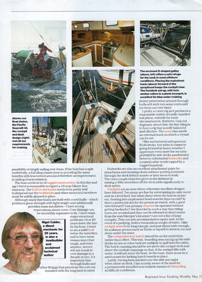 Pacific Seacraft 40 Yachting Monthly Magazine Reprint Brochure