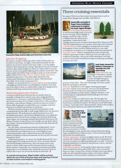 Pacific Seacraft 40 Yachting Monthly Magazine Reprint Brochure