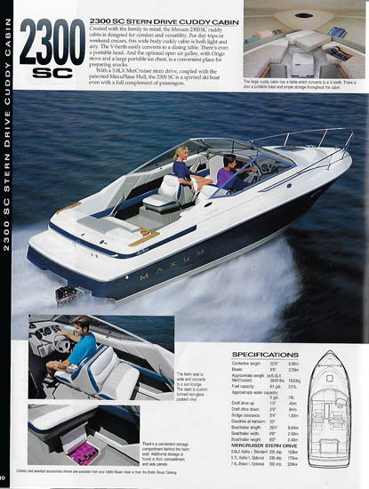 Maxum 1994 Brochure